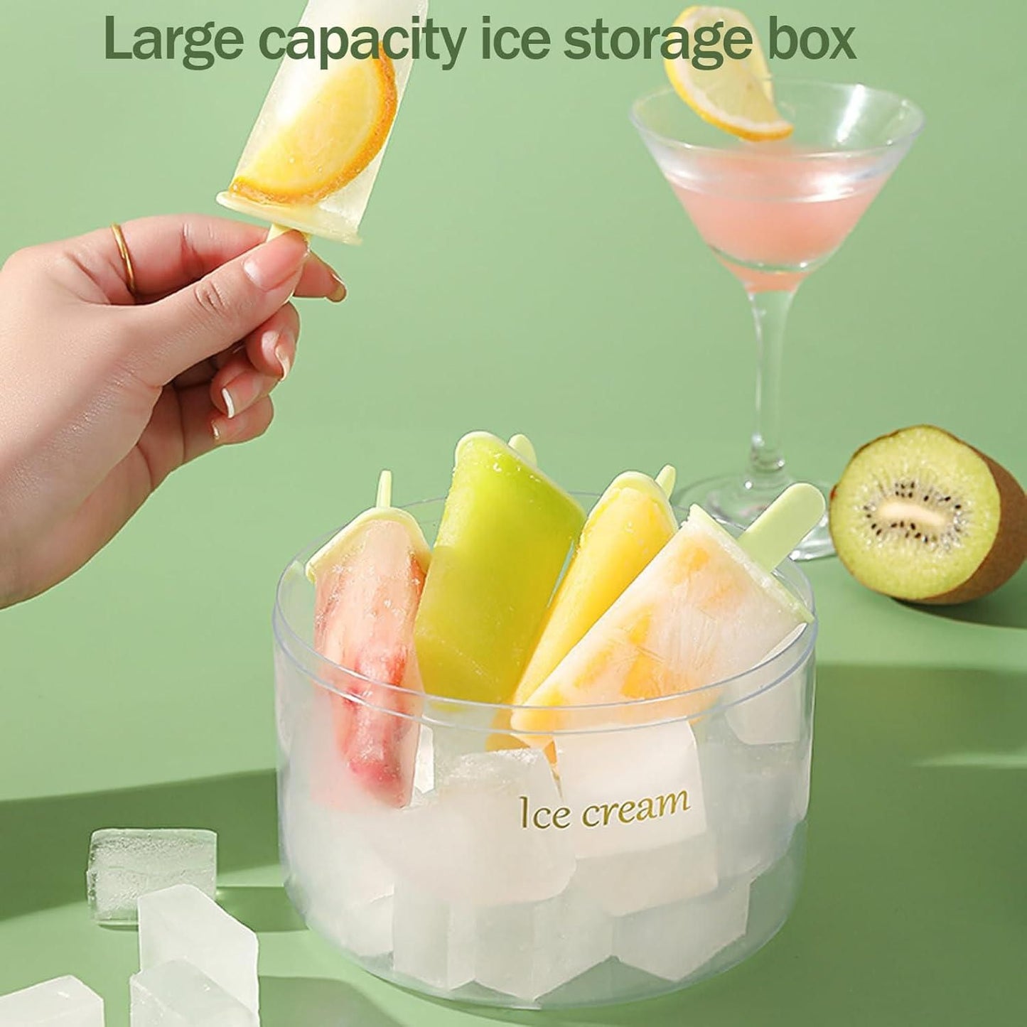Ice Pop Makers, Kulfi Candy Mould Tray for Children & Adults (Blue)