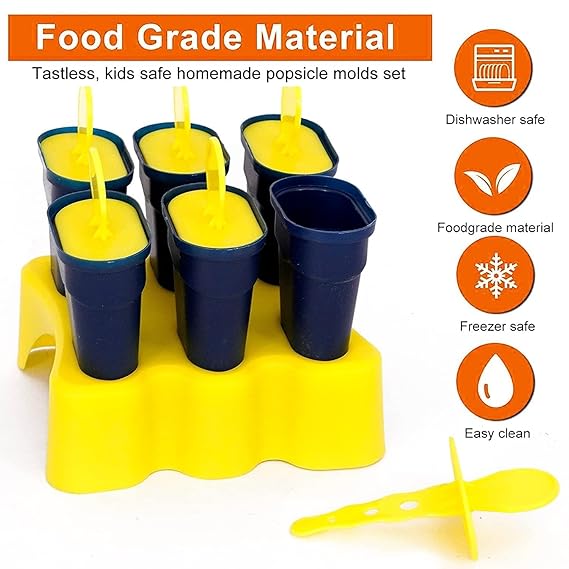 Ice Pop Makers, Kulfi Candy Mould Tray for Children & Adults (Blue)