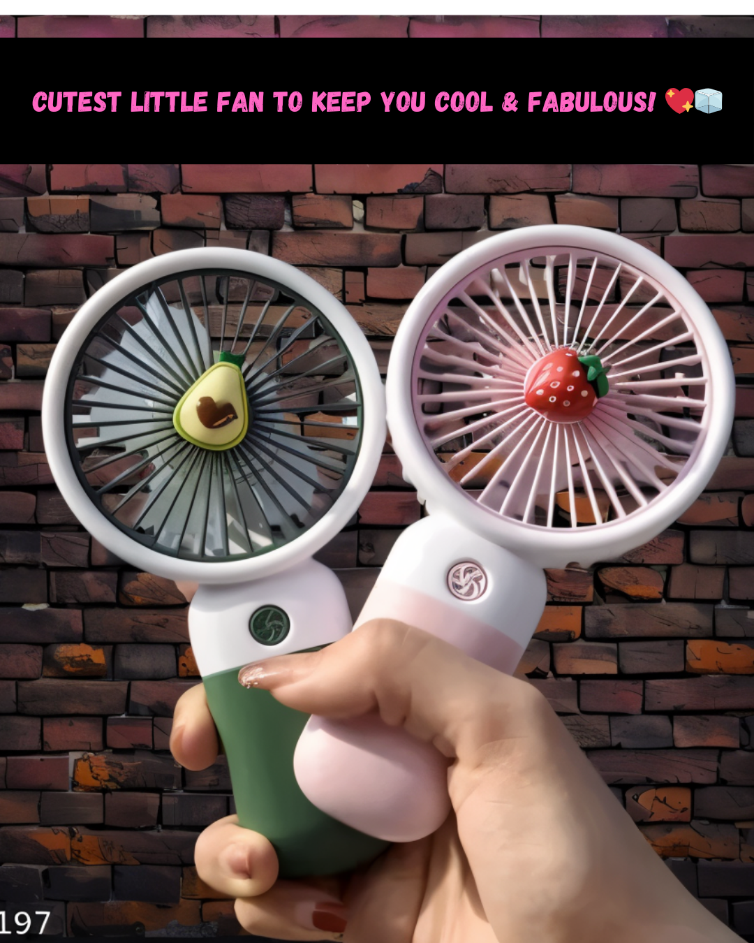 portable Mini handheld fan with stand USB charging