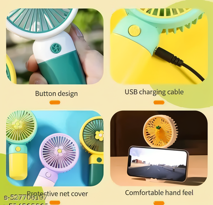 portable Mini handheld fan with stand USB charging